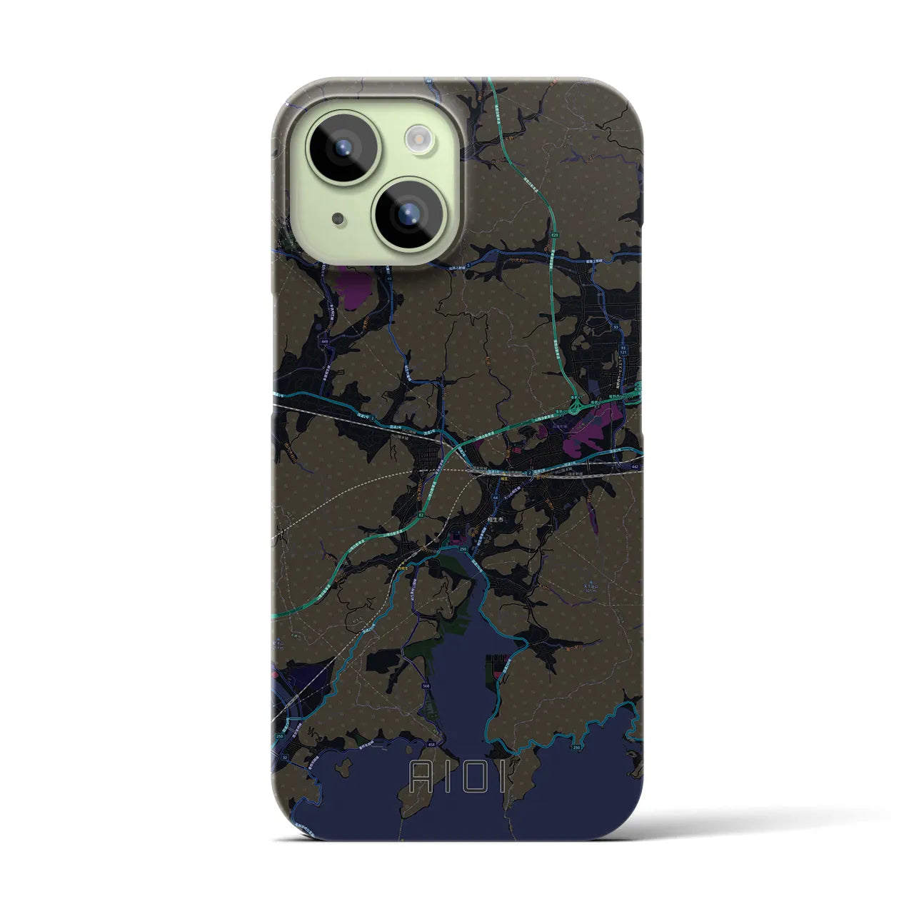【相生(兵庫県)】地図柄iPhoneケース(バックカバータイプ)