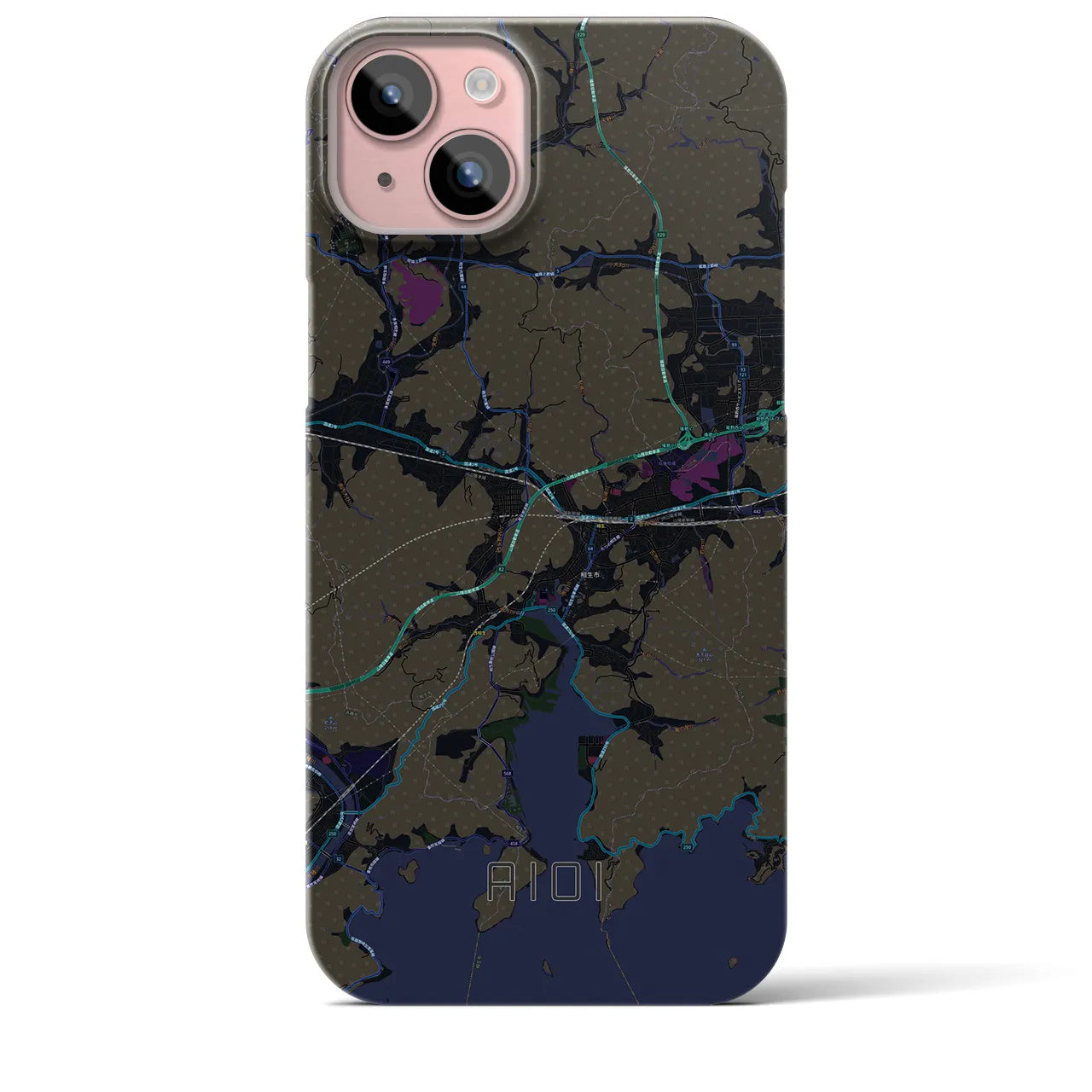 【相生(兵庫県)】地図柄iPhoneケース(バックカバータイプ)