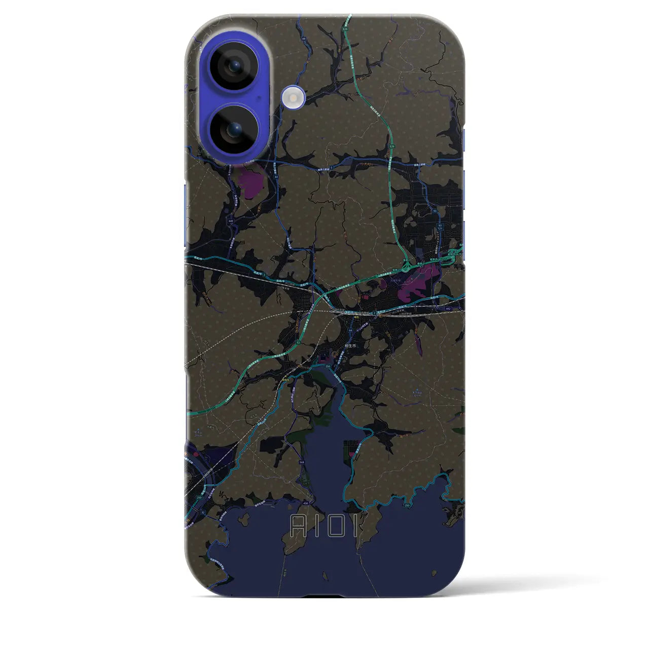 【相生(兵庫県)】地図柄iPhoneケース(バックカバータイプ)