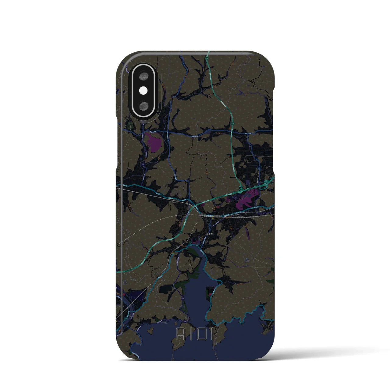 【相生(兵庫県)】地図柄iPhoneケース(バックカバータイプ)