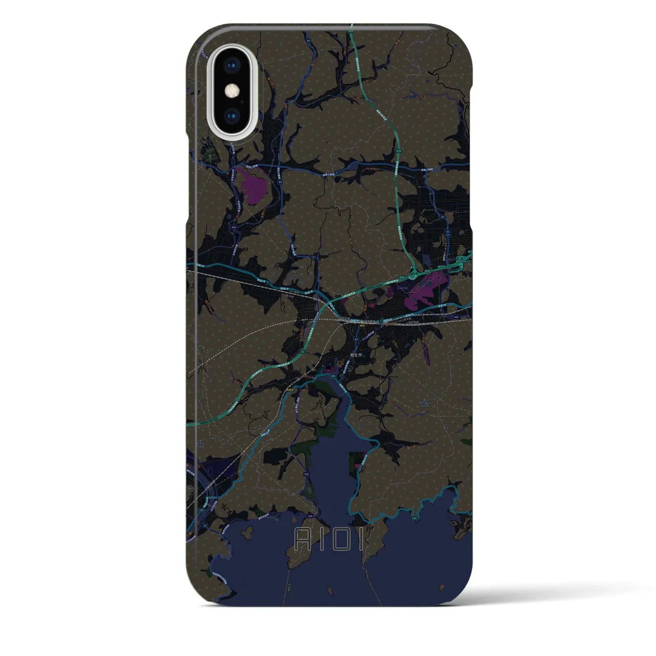 【相生(兵庫県)】地図柄iPhoneケース(バックカバータイプ)