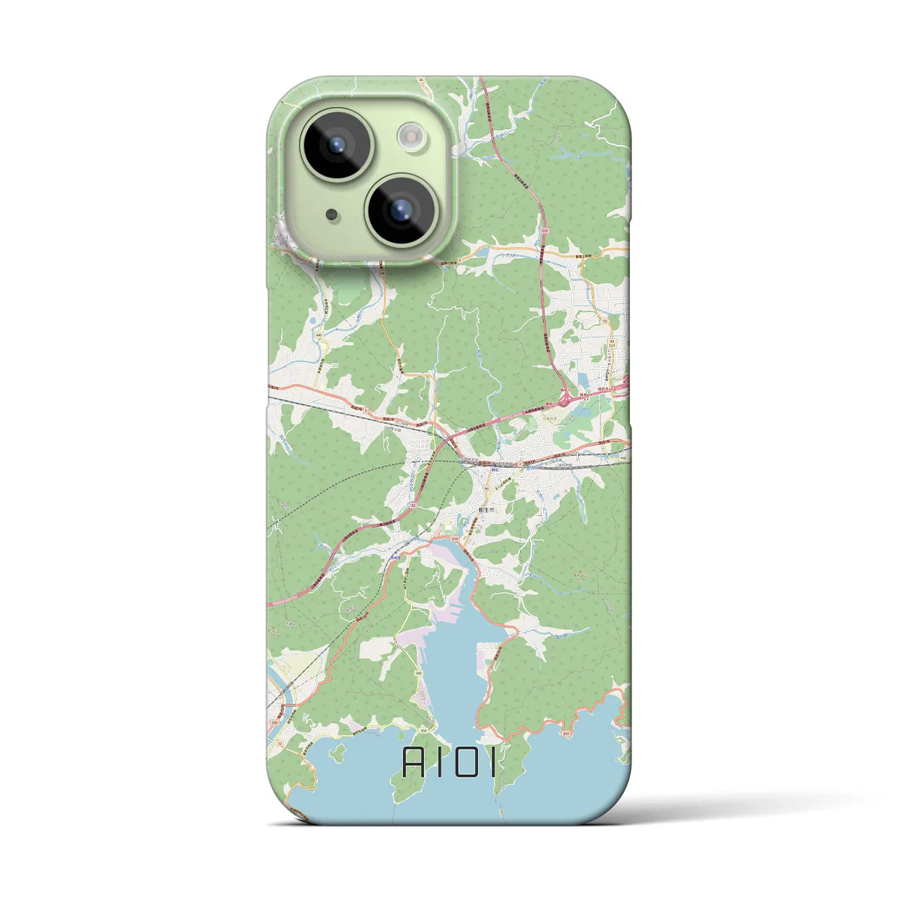 【相生(兵庫県)】地図柄iPhoneケース(バックカバータイプ)
