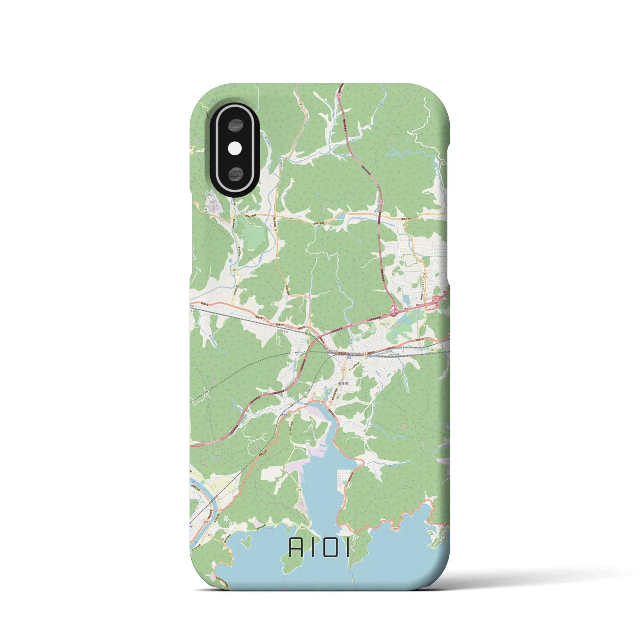 【相生(兵庫県)】地図柄iPhoneケース(バックカバータイプ)