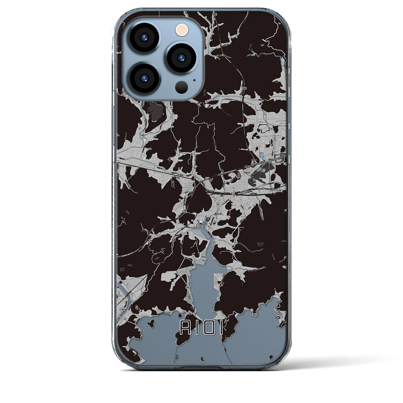 【相生(兵庫県)】地図柄iPhoneケース(クリアタイプ)