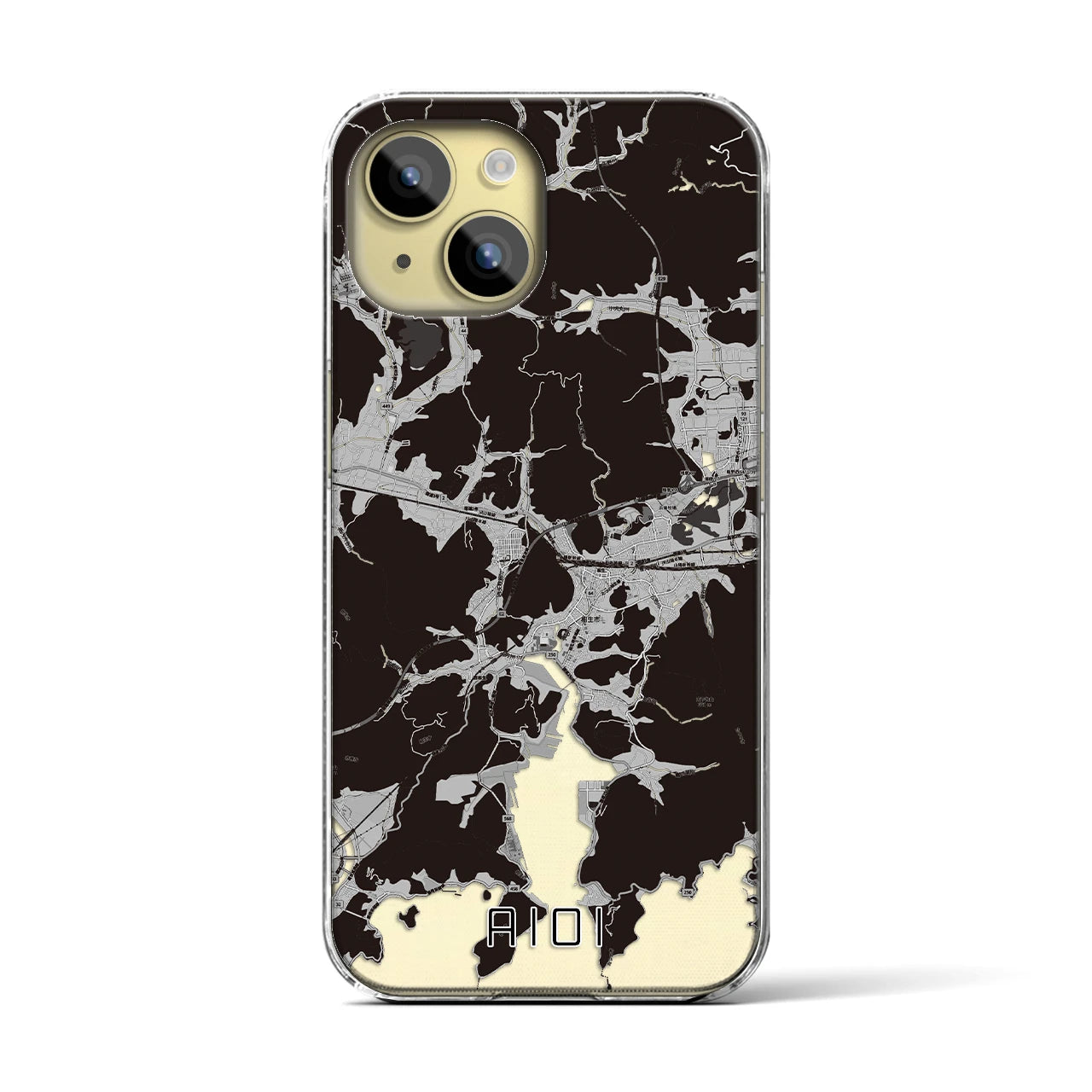 【相生(兵庫県)】地図柄iPhoneケース(クリアタイプ)