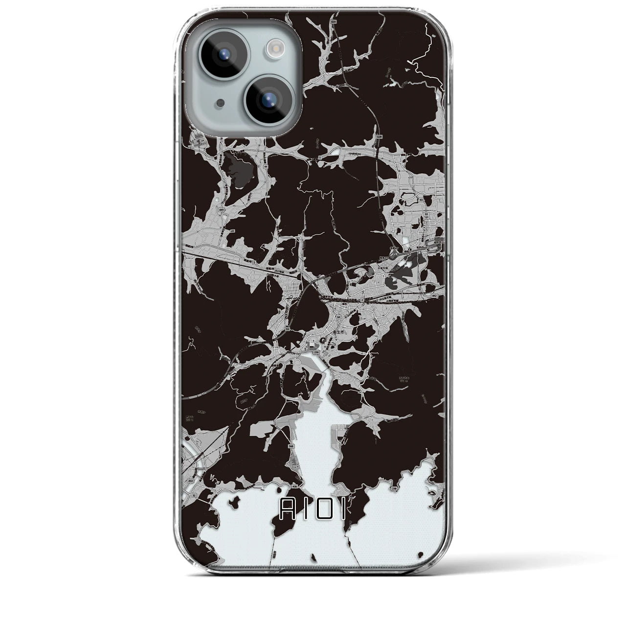 【相生(兵庫県)】地図柄iPhoneケース(クリアタイプ)