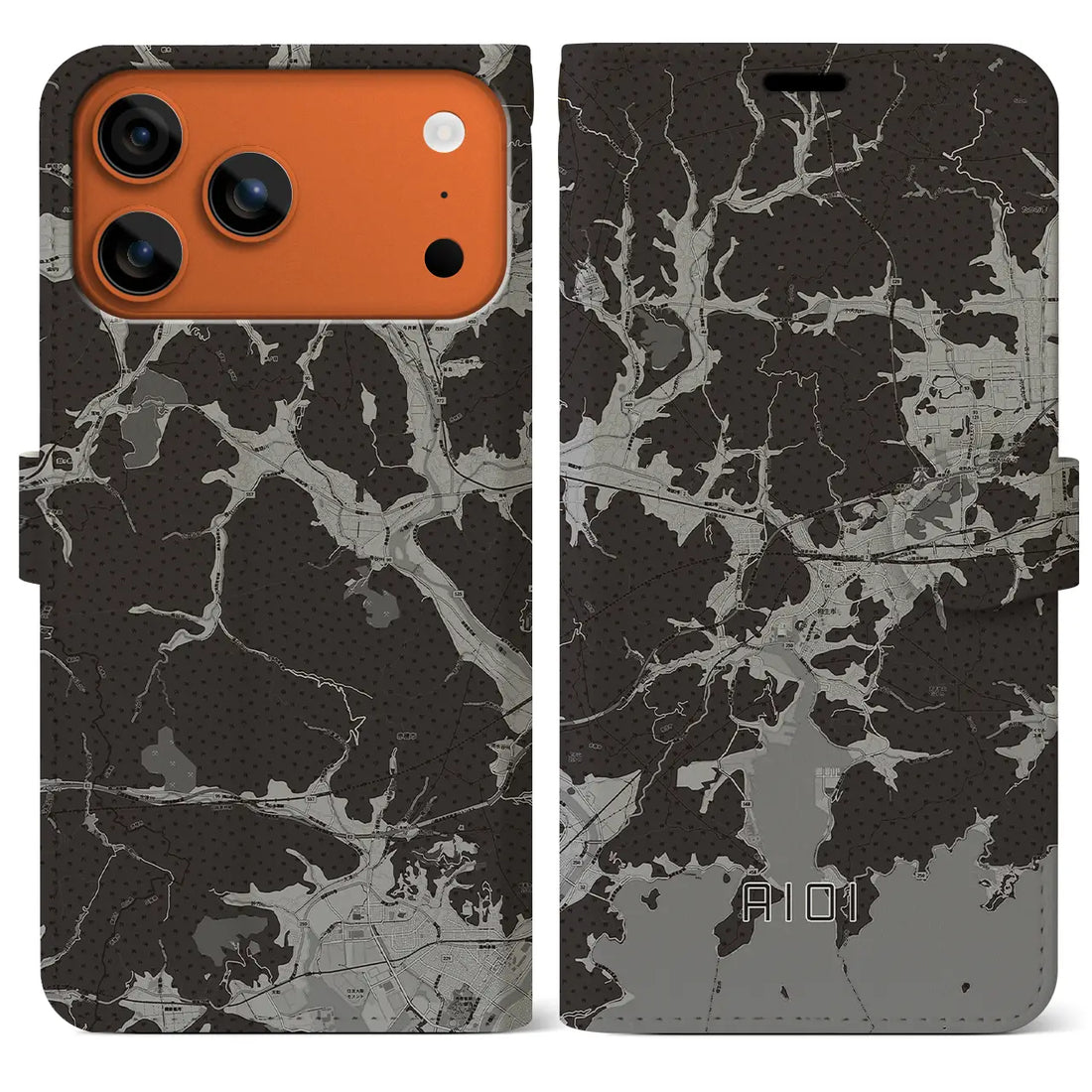 【相生(兵庫県)】地図柄iPhoneケース(手帳タイプ)