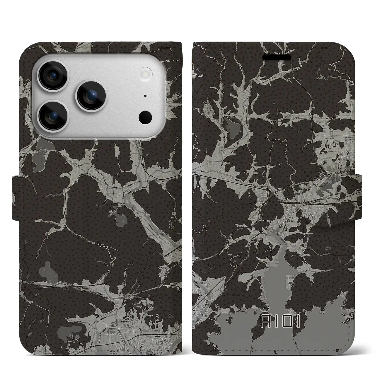 【相生(兵庫県)】地図柄iPhoneケース(手帳タイプ)