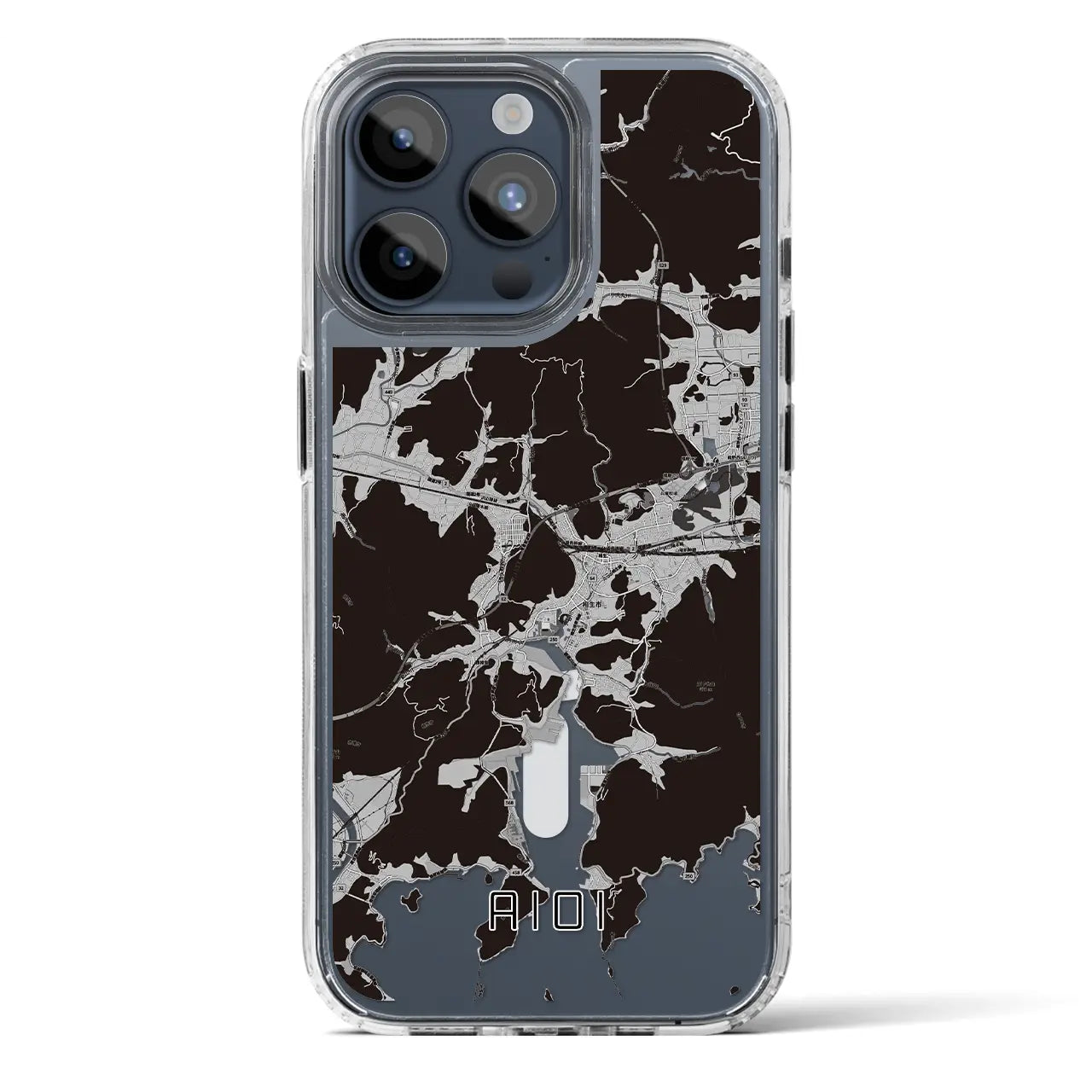 【相生(兵庫県)】地図柄iPhoneケース(MagSafeタイプ)