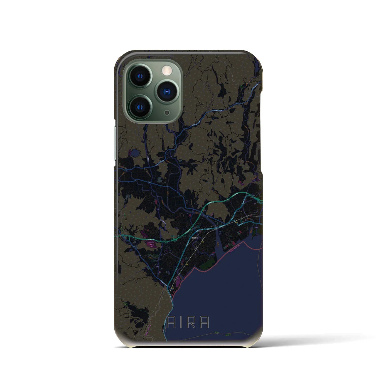 【姶良(鹿児島県)】地図柄iPhoneケース(バックカバータイプ)
