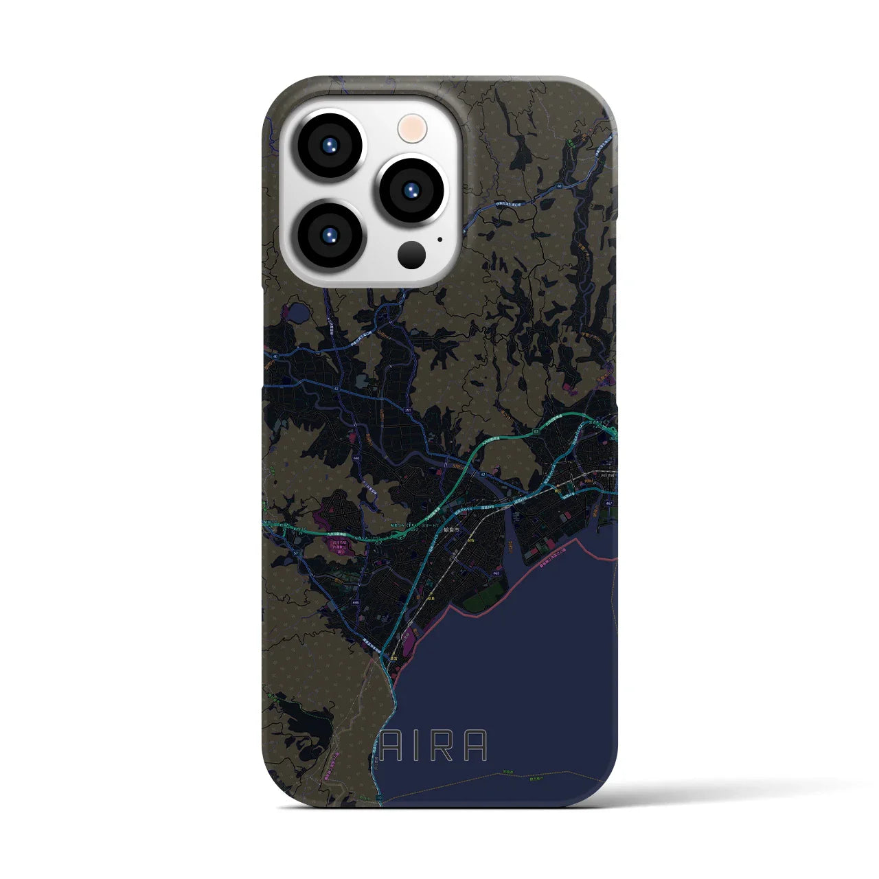 【姶良(鹿児島県)】地図柄iPhoneケース(バックカバータイプ)