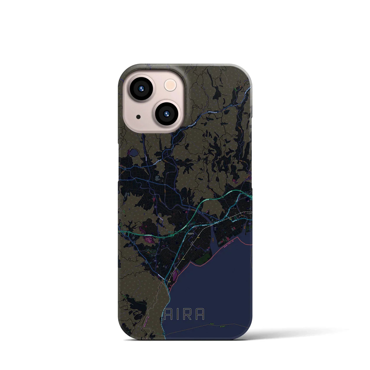 【姶良(鹿児島県)】地図柄iPhoneケース(バックカバータイプ)