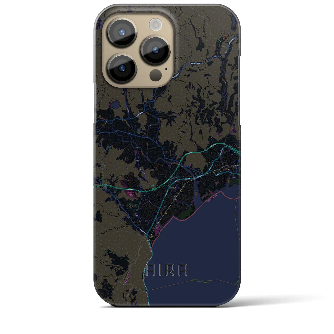 【姶良(鹿児島県)】地図柄iPhoneケース(バックカバータイプ)