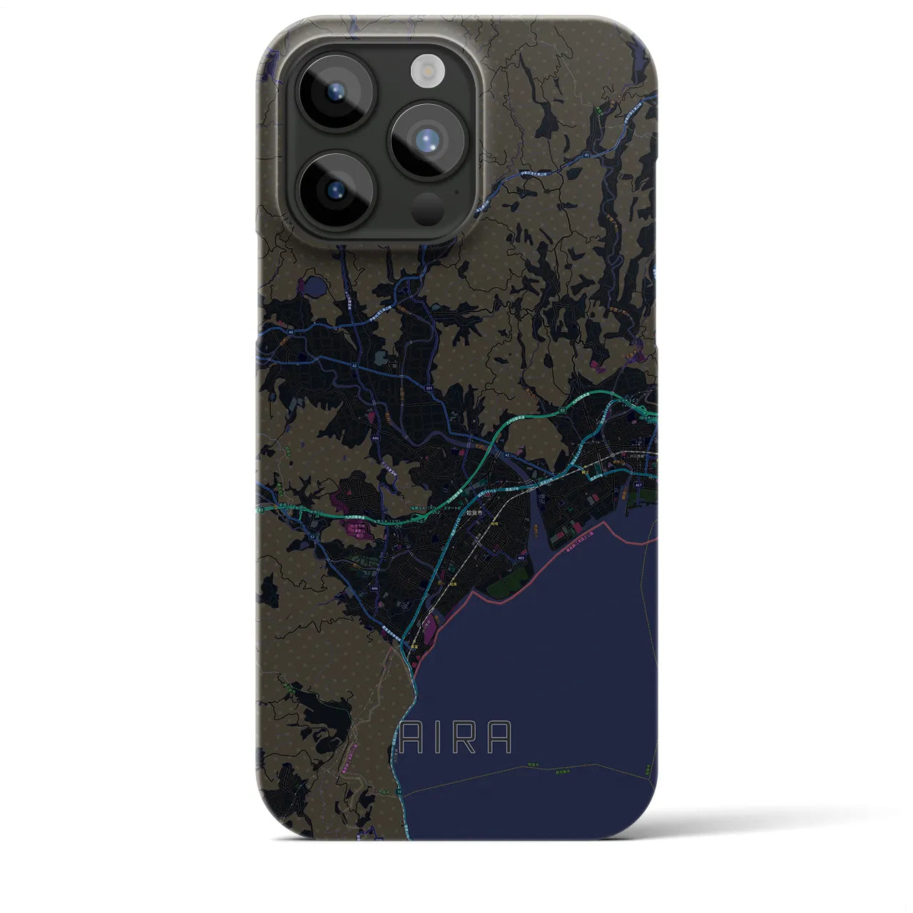 【姶良(鹿児島県)】地図柄iPhoneケース(バックカバータイプ)
