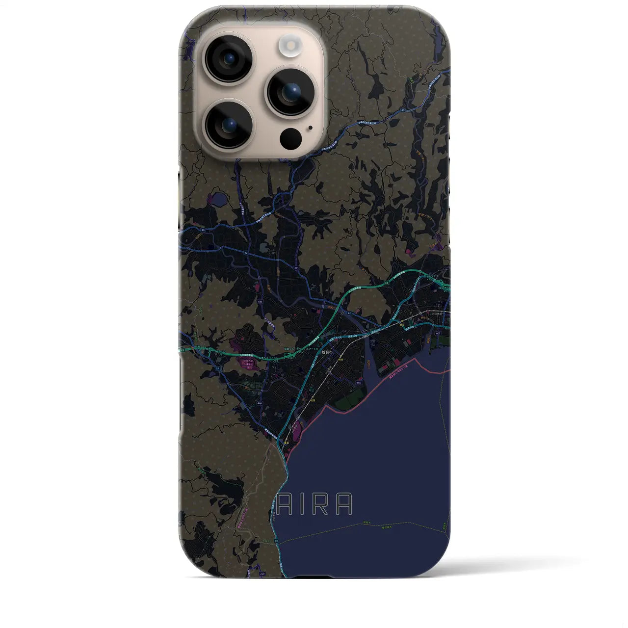 【姶良(鹿児島県)】地図柄iPhoneケース(バックカバータイプ)