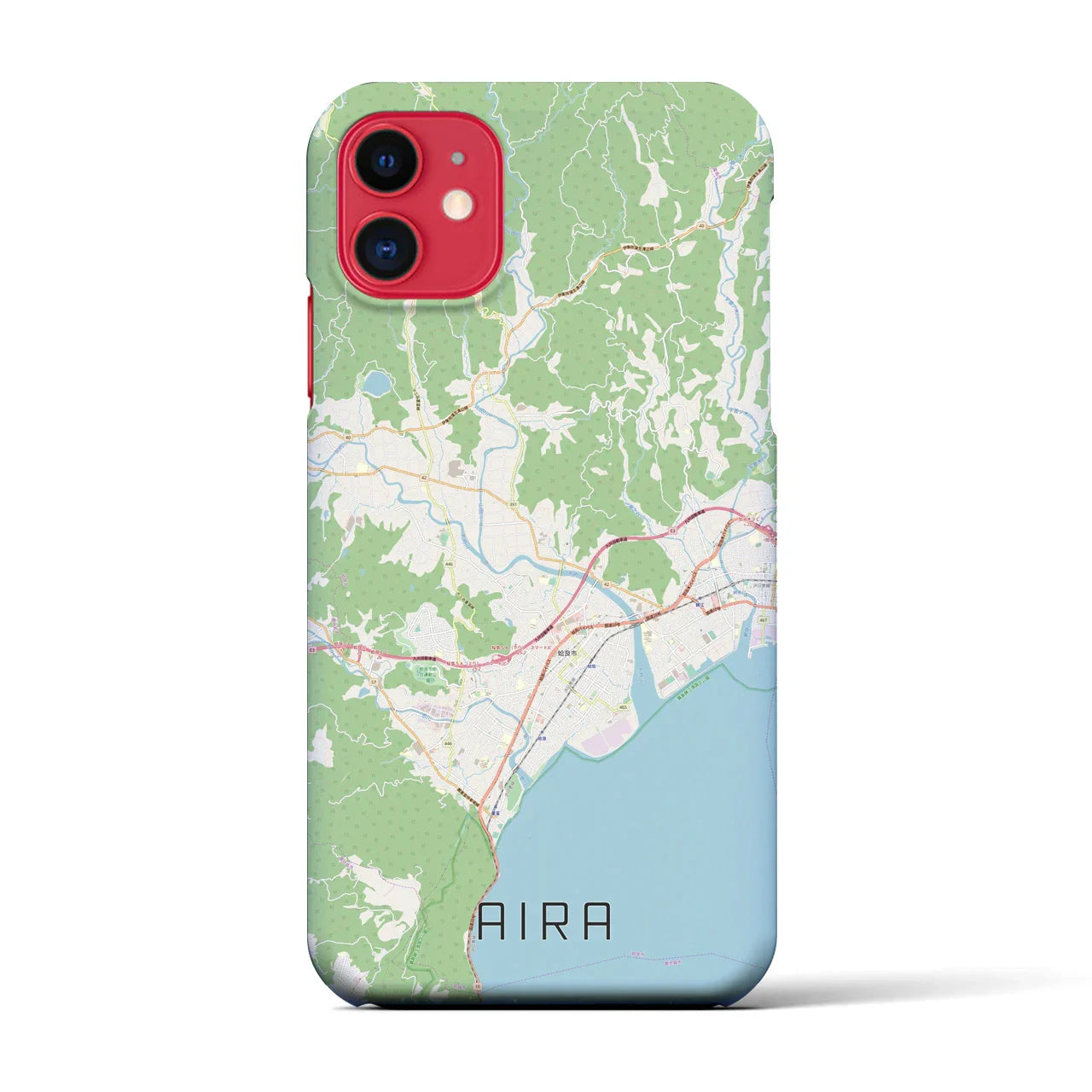 【姶良(鹿児島県)】地図柄iPhoneケース(バックカバータイプ)