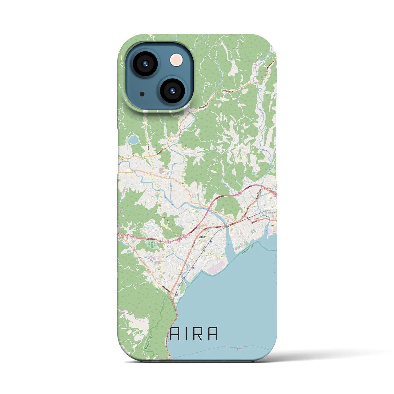 【姶良(鹿児島県)】地図柄iPhoneケース(バックカバータイプ)