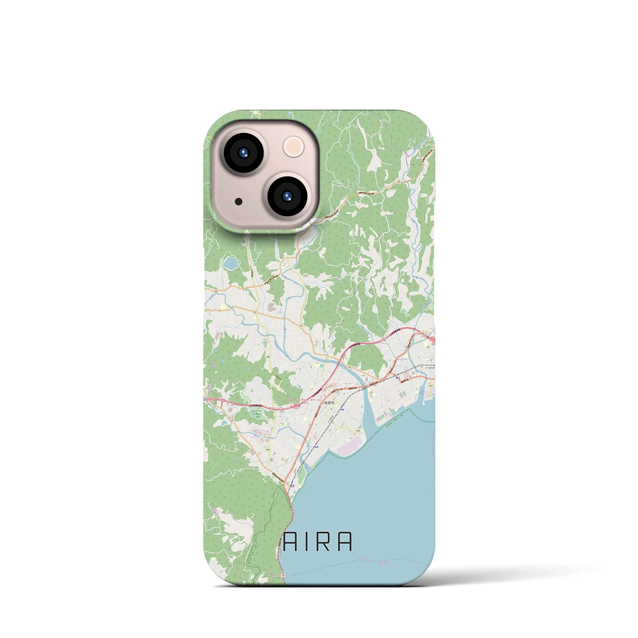 【姶良(鹿児島県)】地図柄iPhoneケース(バックカバータイプ)