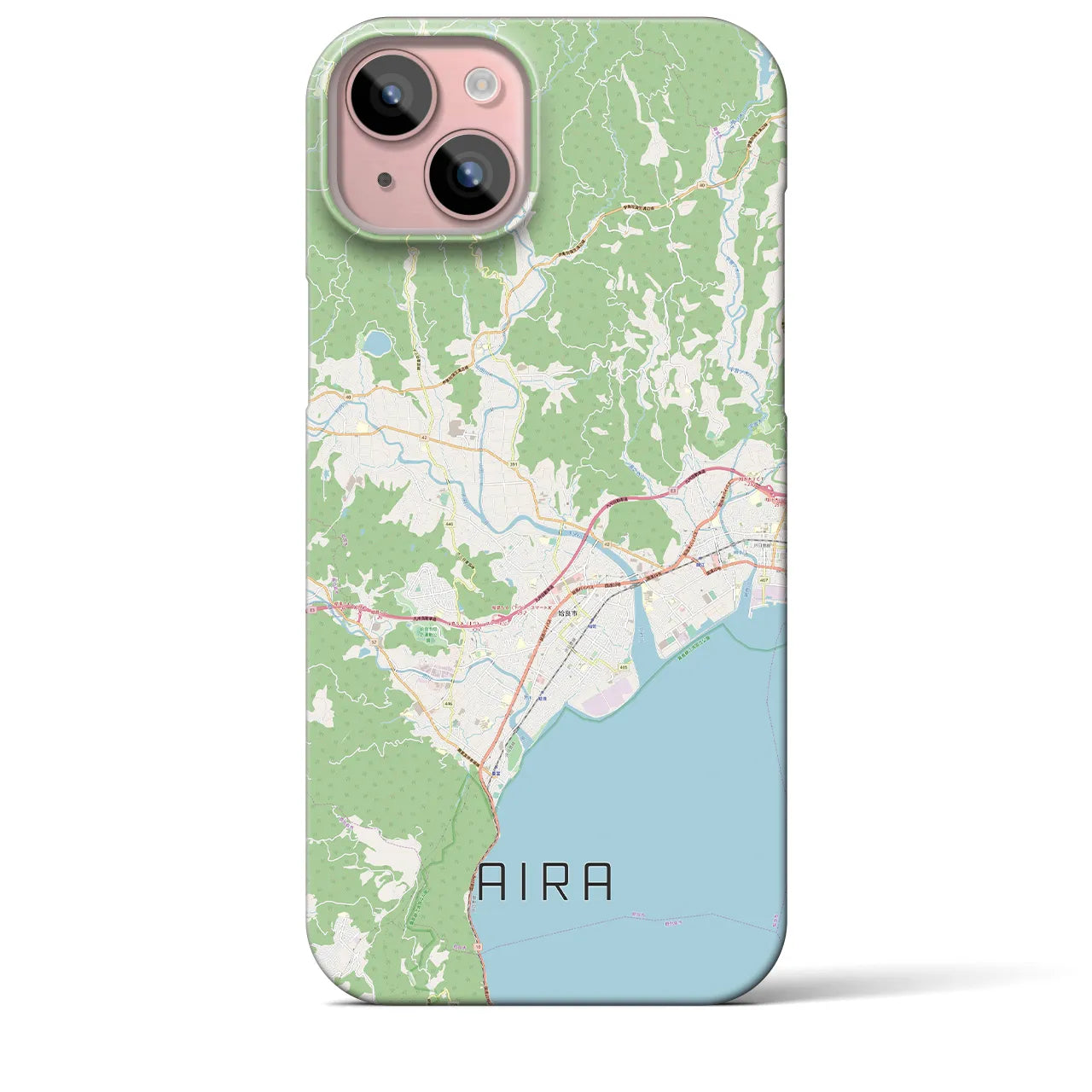 【姶良(鹿児島県)】地図柄iPhoneケース(バックカバータイプ)