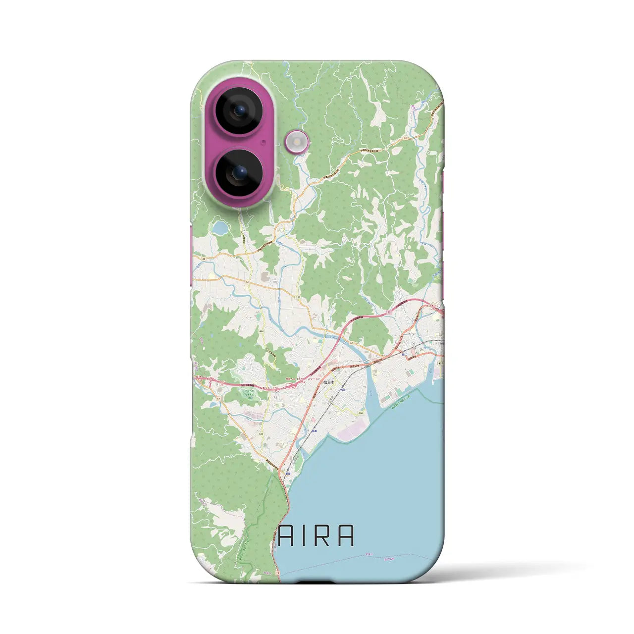 【姶良(鹿児島県)】地図柄iPhoneケース(バックカバータイプ)