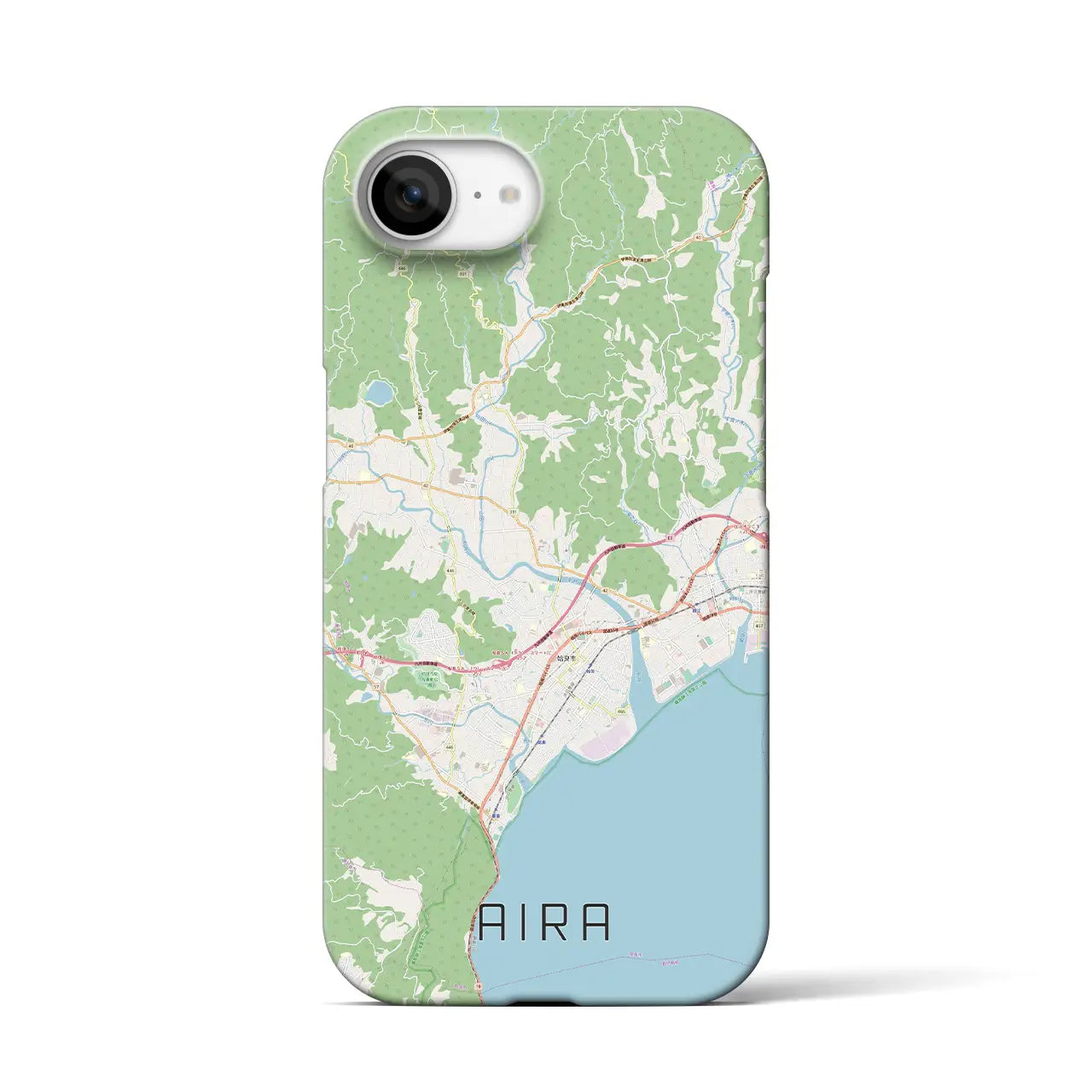 【姶良(鹿児島県)】地図柄iPhoneケース(バックカバータイプ)