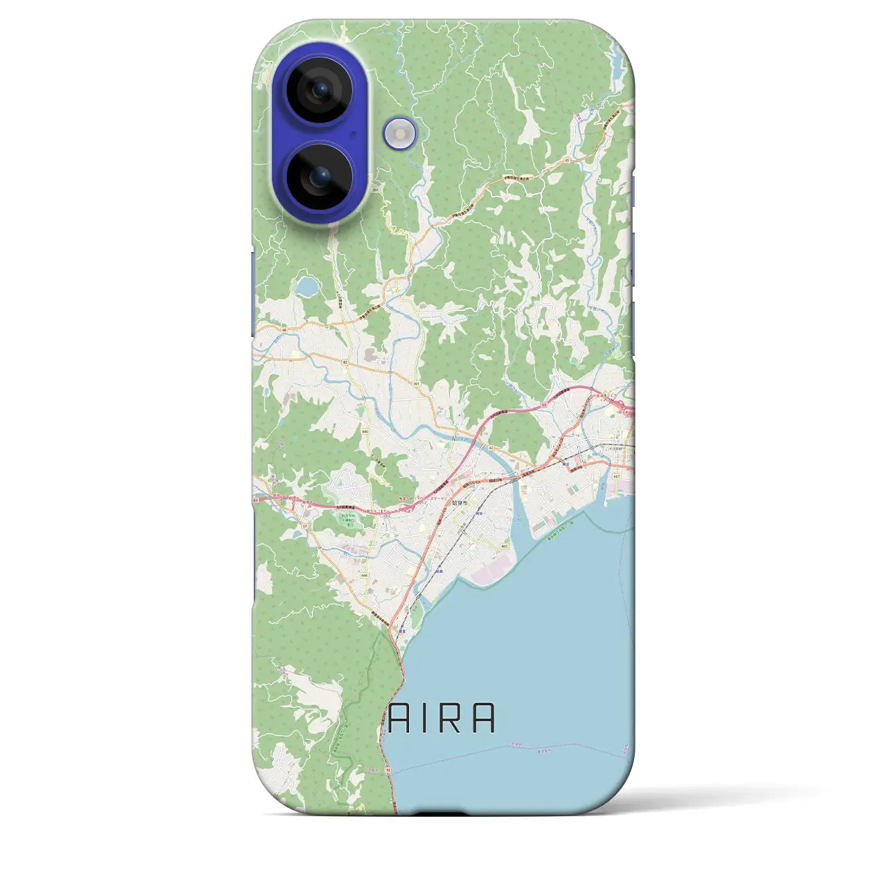 【姶良(鹿児島県)】地図柄iPhoneケース(バックカバータイプ)