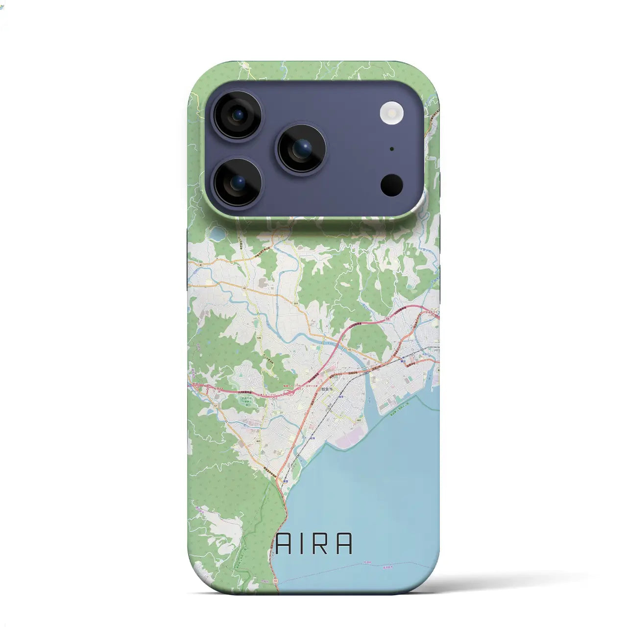 【姶良(鹿児島県)】地図柄iPhoneケース(バックカバータイプ)