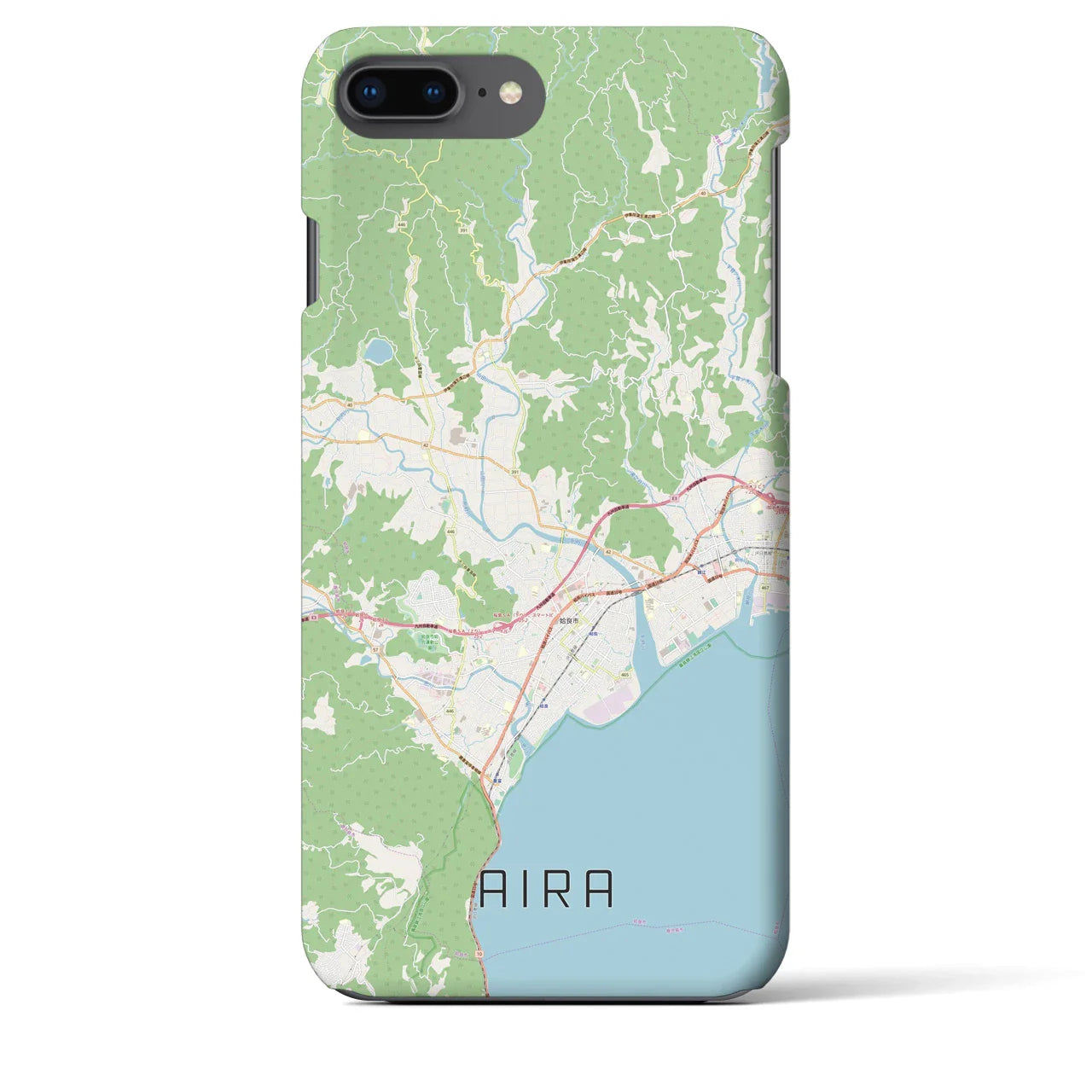 【姶良(鹿児島県)】地図柄iPhoneケース(バックカバータイプ)
