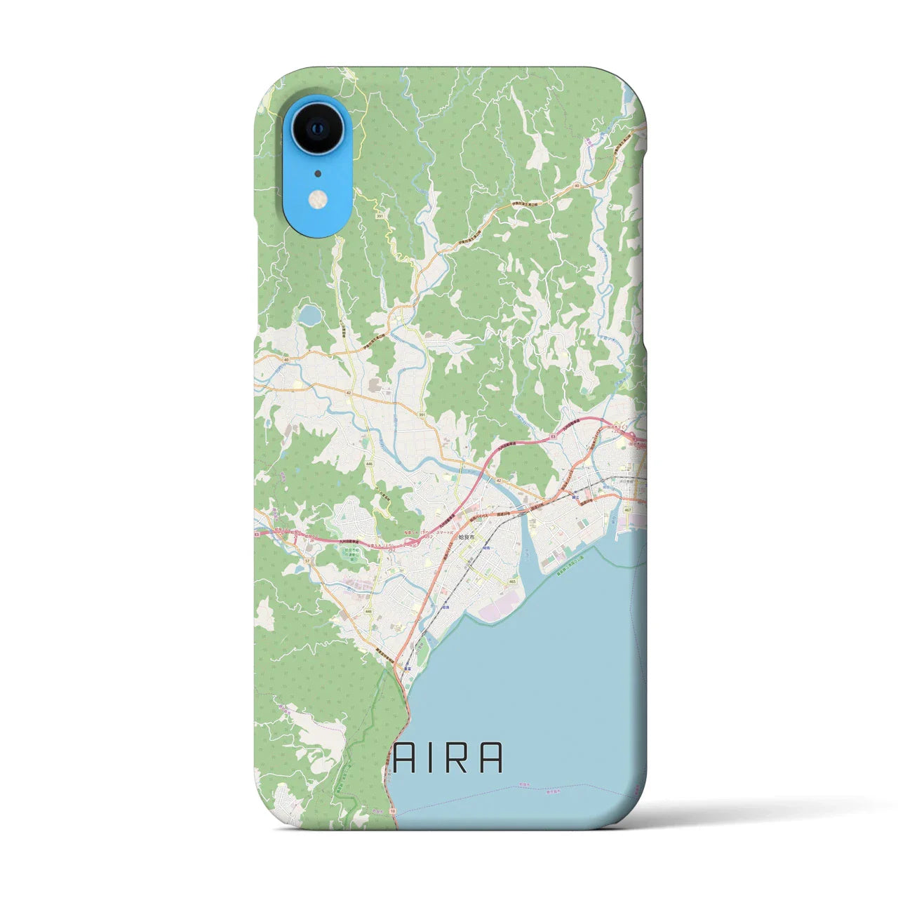 【姶良(鹿児島県)】地図柄iPhoneケース(バックカバータイプ)