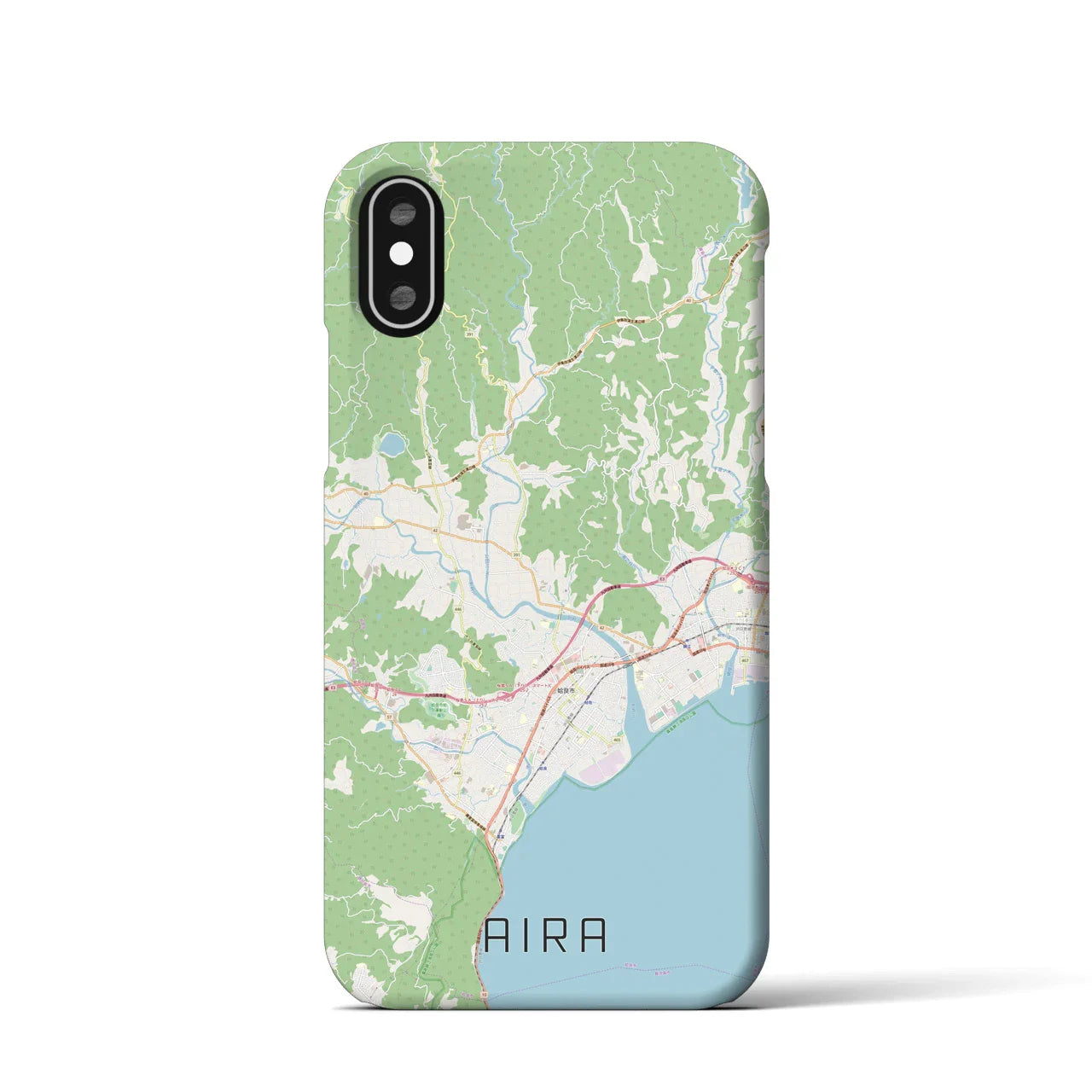 【姶良(鹿児島県)】地図柄iPhoneケース(バックカバータイプ)
