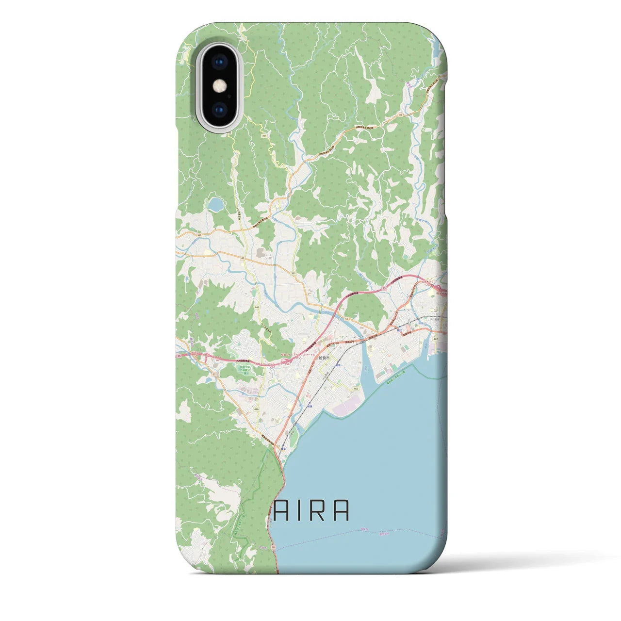 【姶良(鹿児島県)】地図柄iPhoneケース(バックカバータイプ)