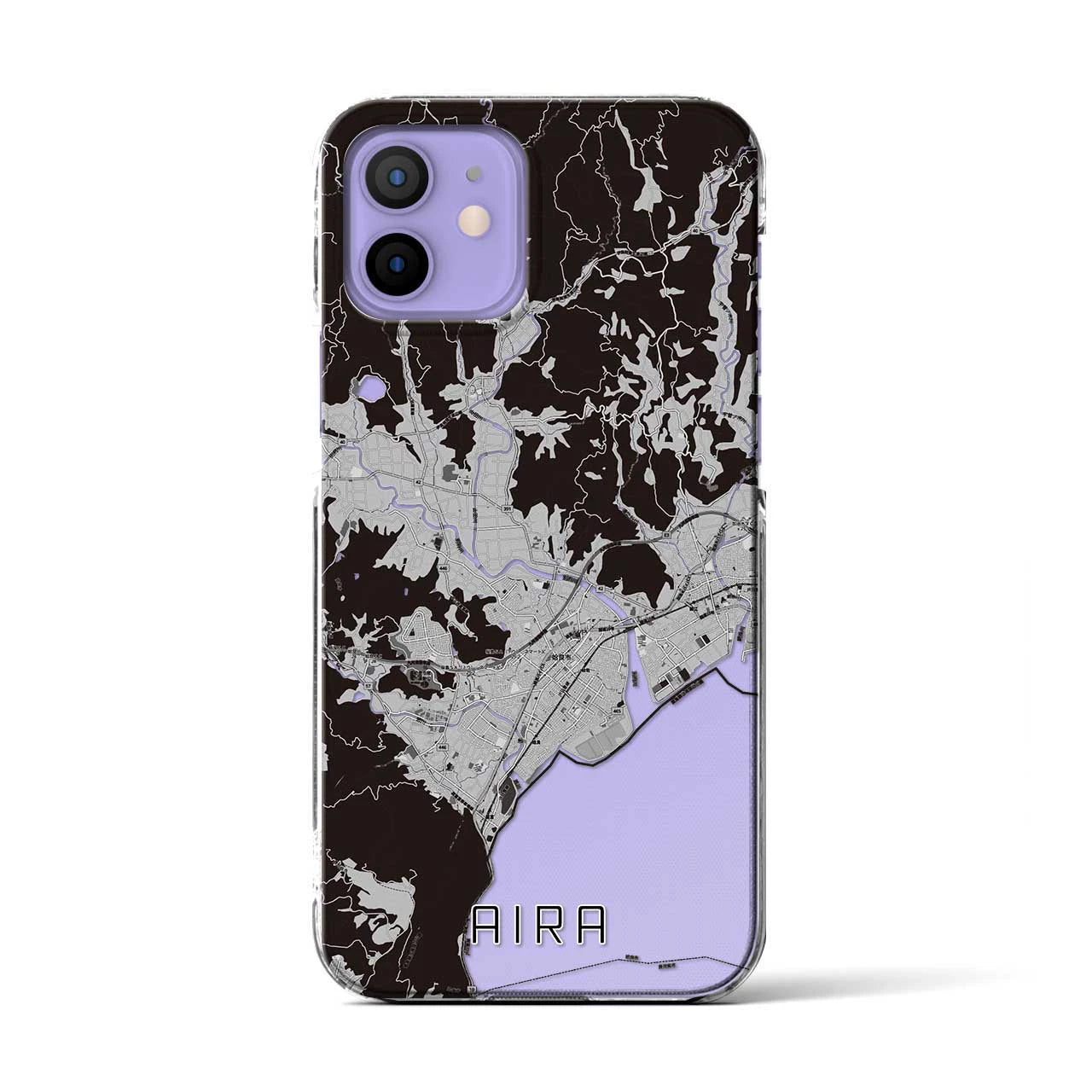 【姶良(鹿児島県)】地図柄iPhoneケース(クリアタイプ)