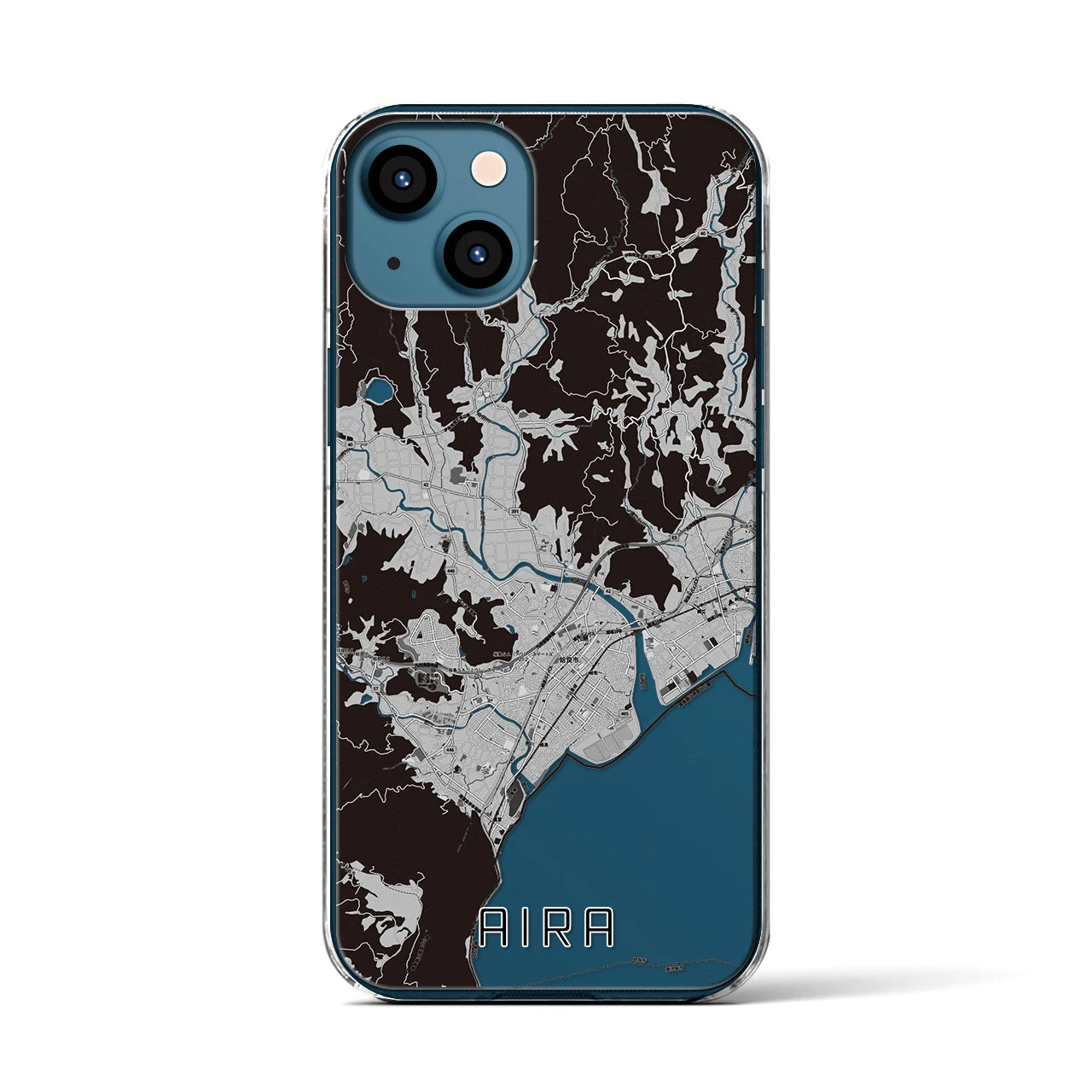 【姶良(鹿児島県)】地図柄iPhoneケース(クリアタイプ)