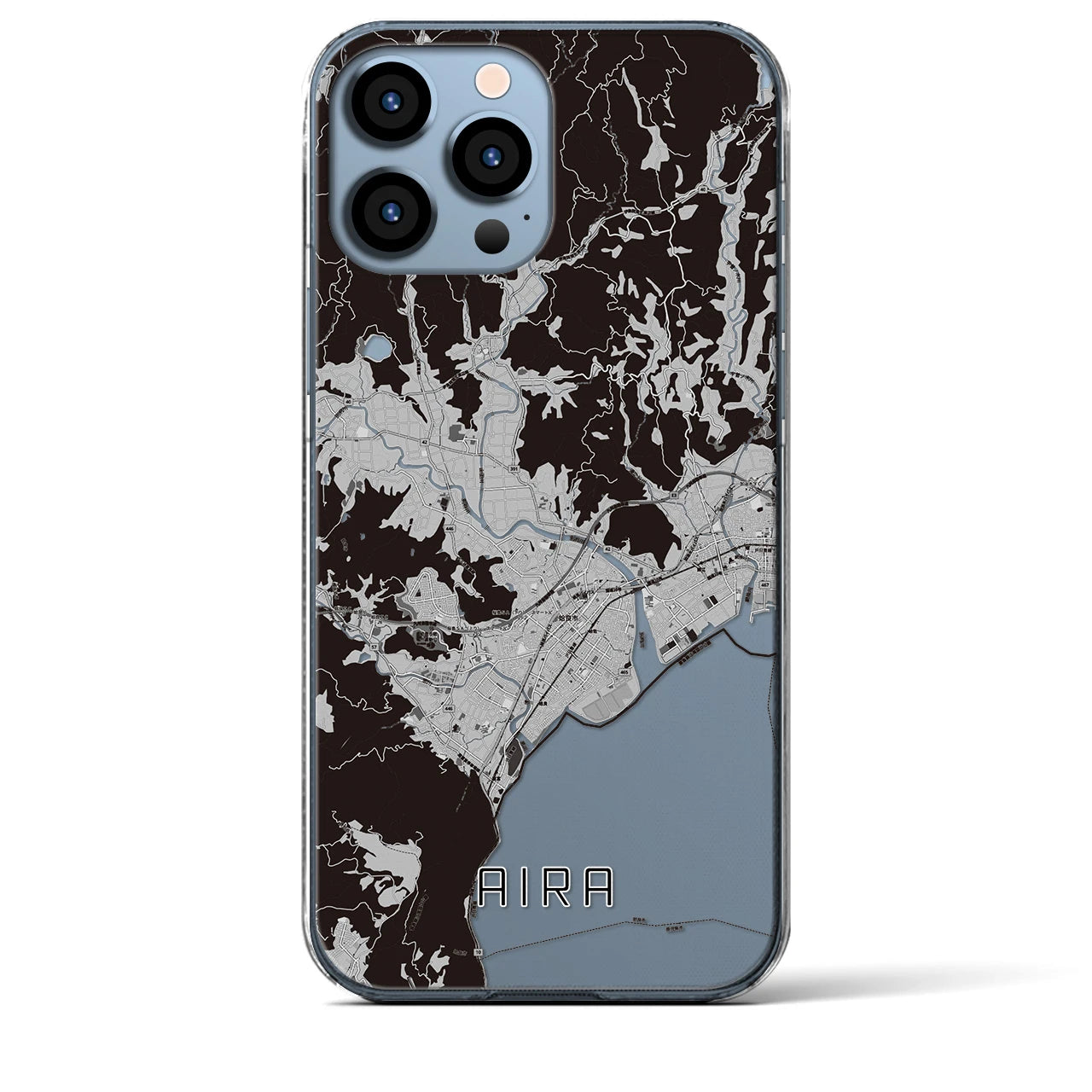 【姶良(鹿児島県)】地図柄iPhoneケース(クリアタイプ)