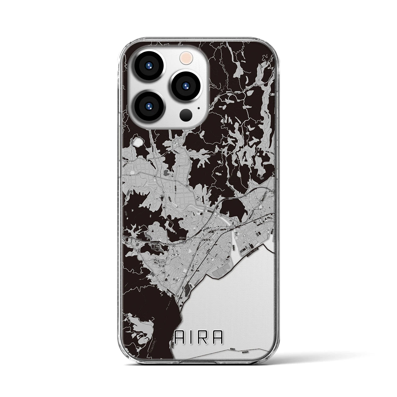 【姶良(鹿児島県)】地図柄iPhoneケース(クリアタイプ)