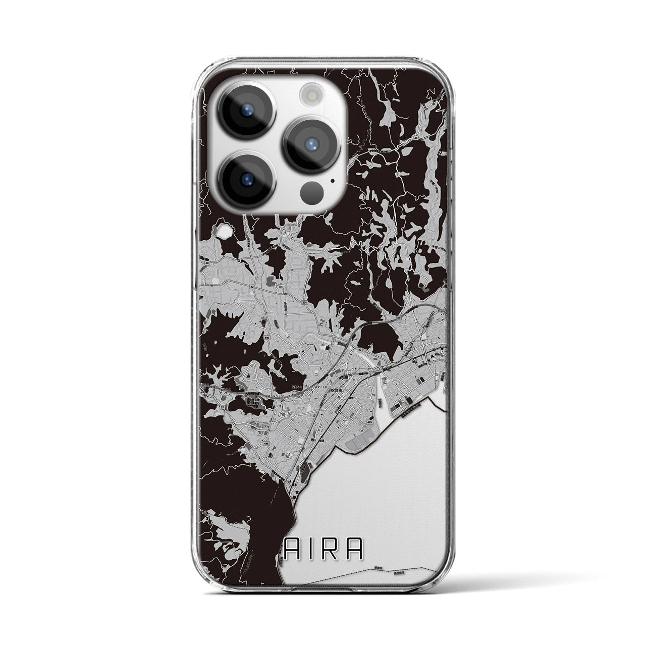 【姶良(鹿児島県)】地図柄iPhoneケース(クリアタイプ)