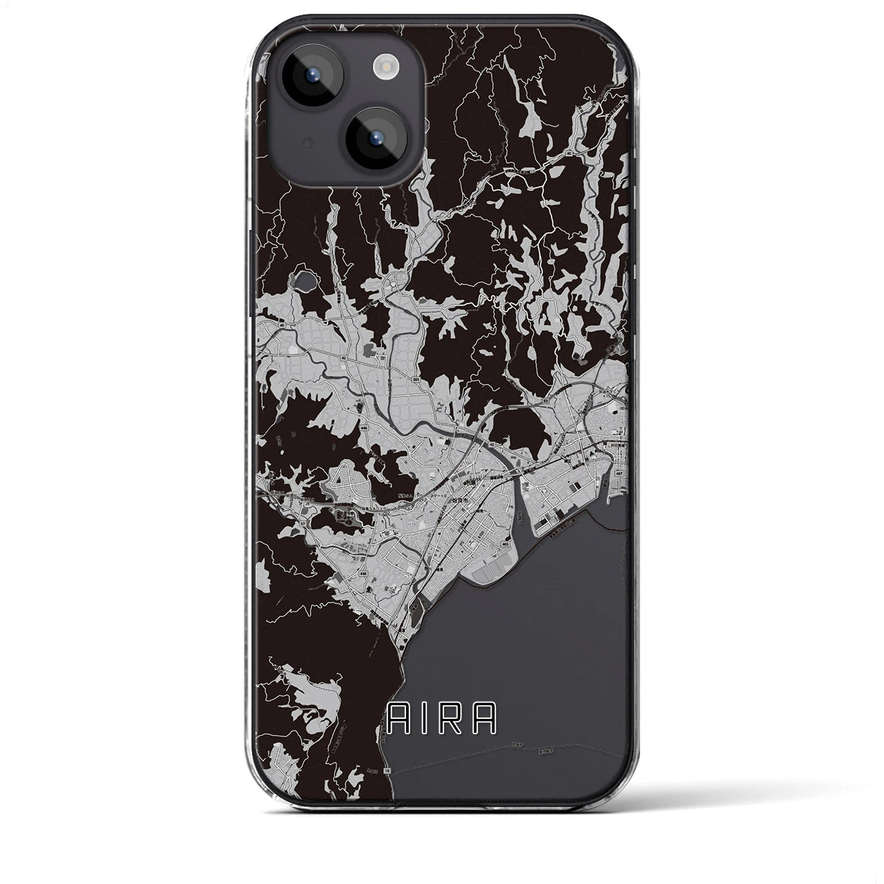 【姶良(鹿児島県)】地図柄iPhoneケース(クリアタイプ)