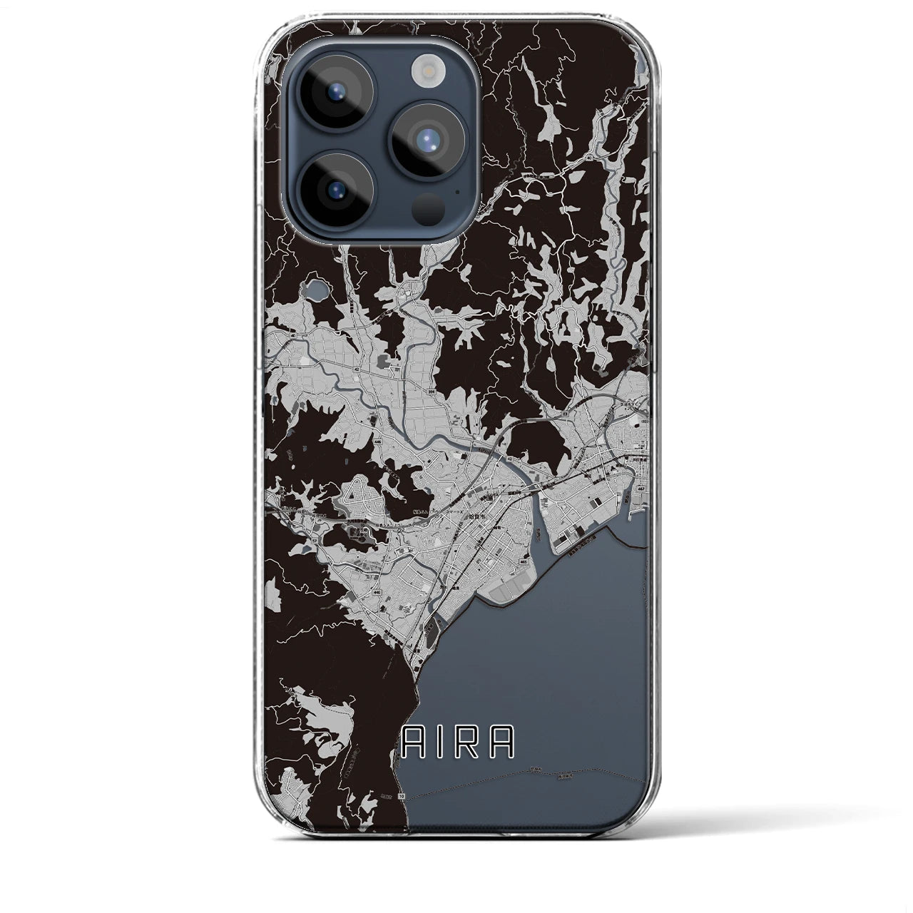 【姶良(鹿児島県)】地図柄iPhoneケース(クリアタイプ)