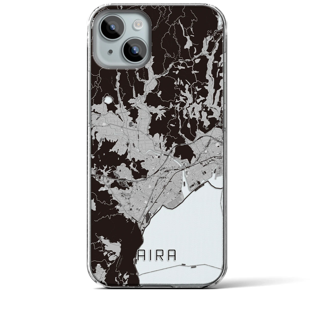 【姶良(鹿児島県)】地図柄iPhoneケース(クリアタイプ)