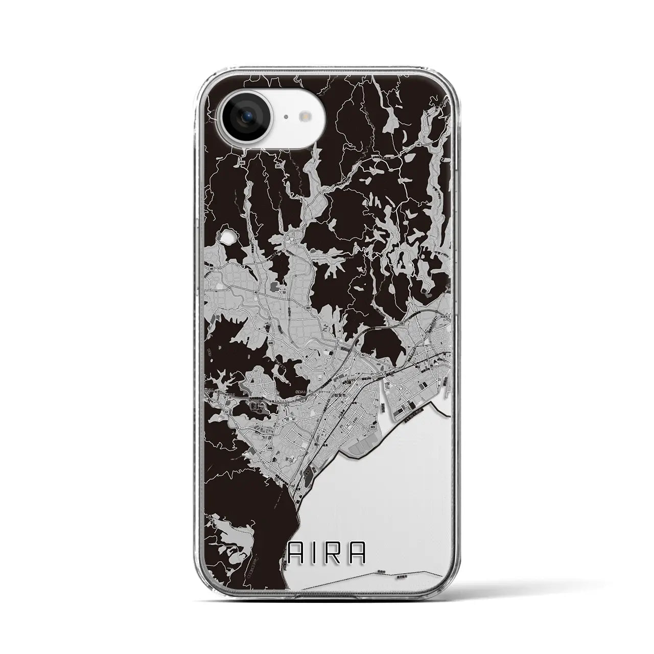 【姶良(鹿児島県)】地図柄iPhoneケース(クリアタイプ)