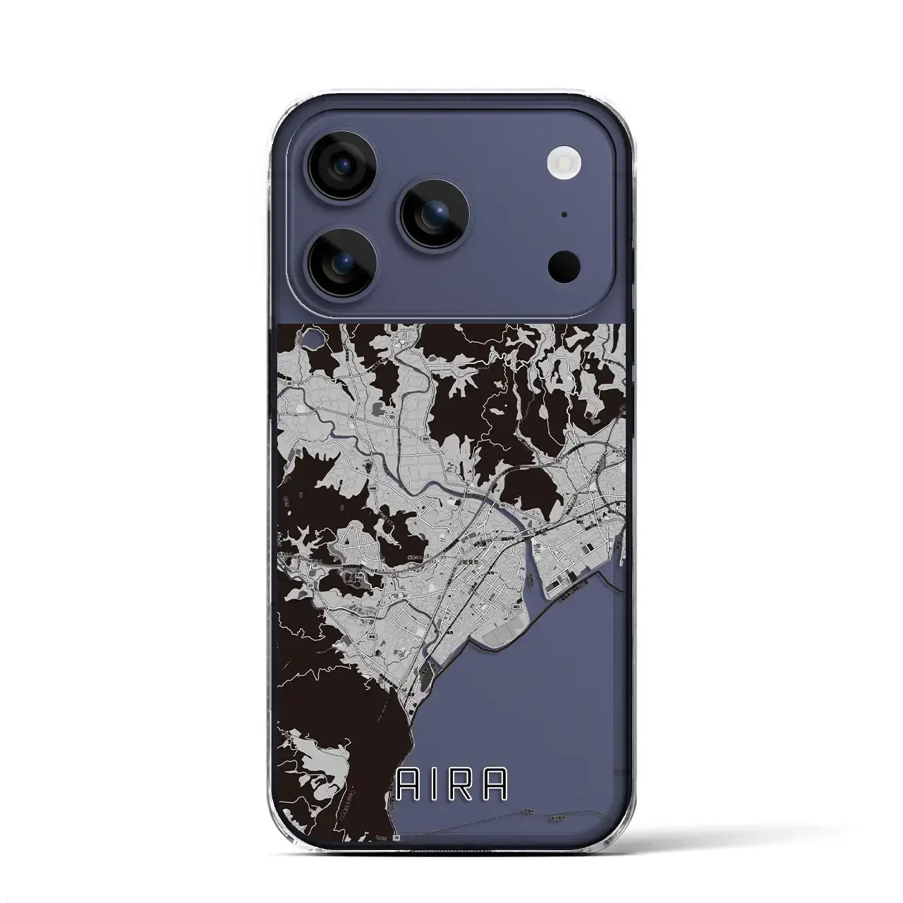 【姶良(鹿児島県)】地図柄iPhoneケース(クリアタイプ)