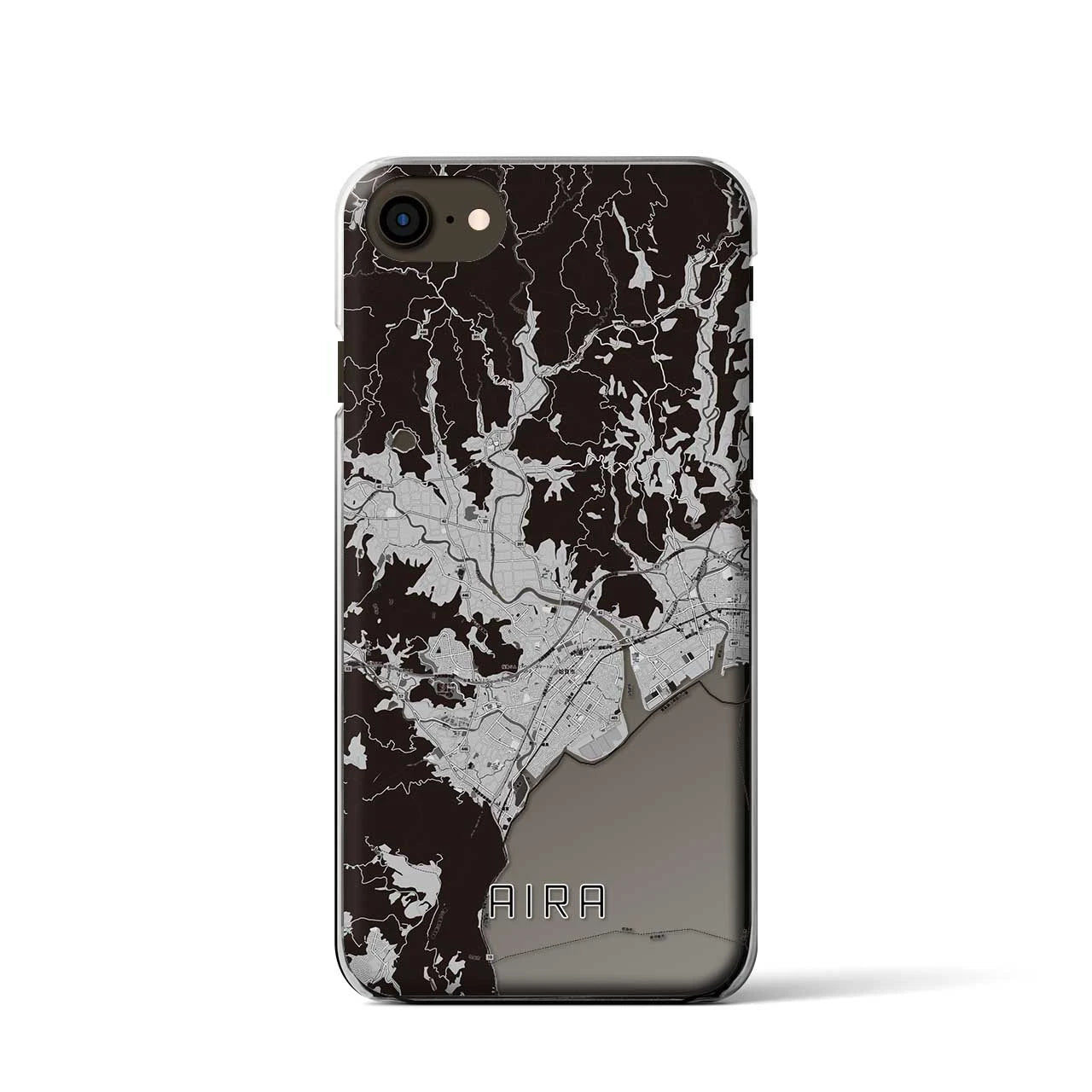 【姶良(鹿児島県)】地図柄iPhoneケース(クリアタイプ)