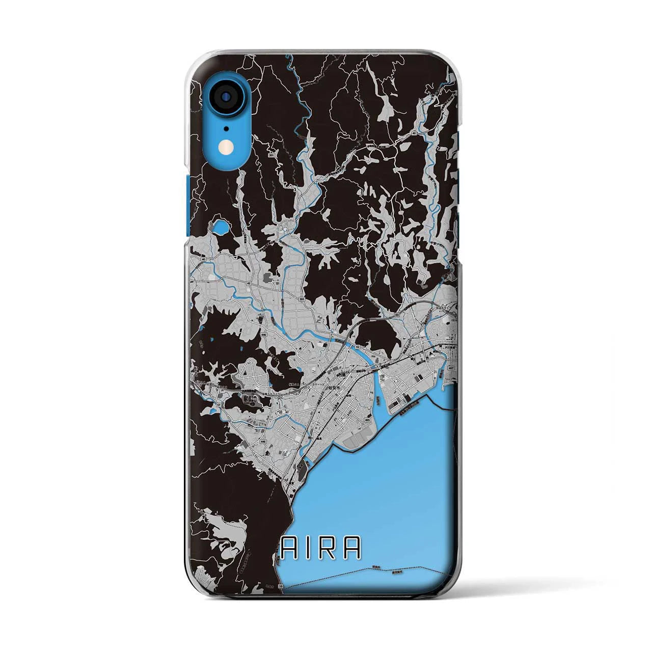 【姶良(鹿児島県)】地図柄iPhoneケース(クリアタイプ)