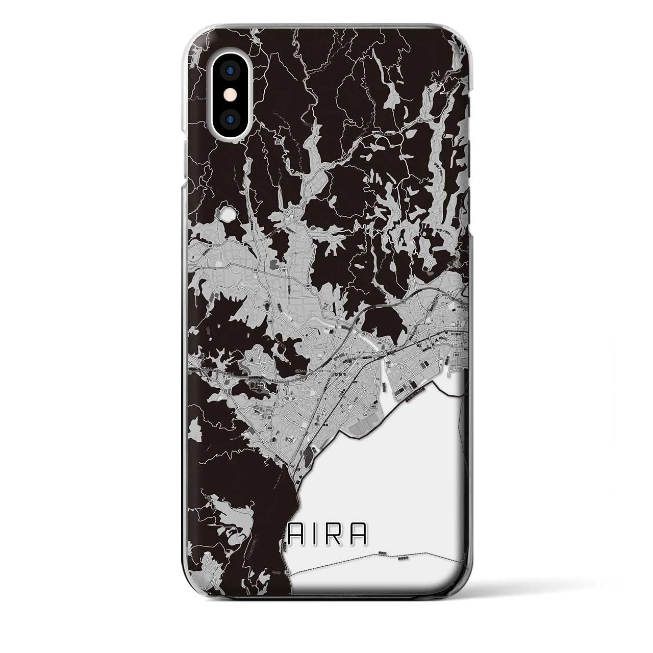 【姶良(鹿児島県)】地図柄iPhoneケース(クリアタイプ)