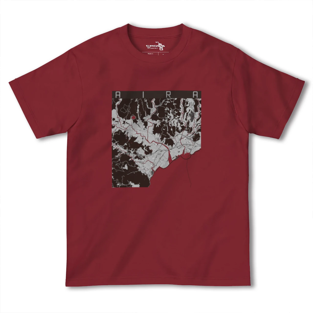 【姶良(鹿児島県)】地図柄ヘビーウェイトTシャツ