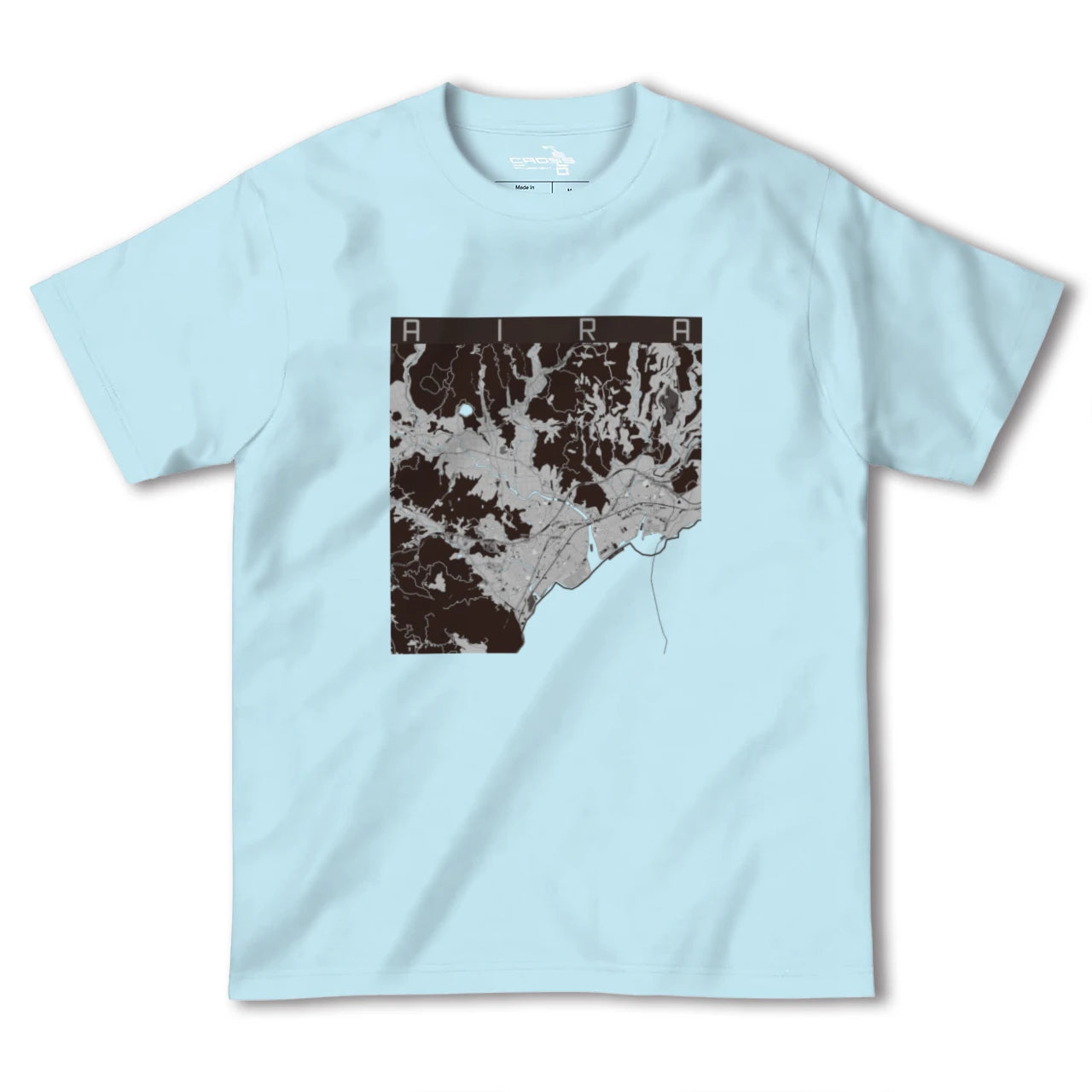 【姶良(鹿児島県)】地図柄ヘビーウェイトTシャツ