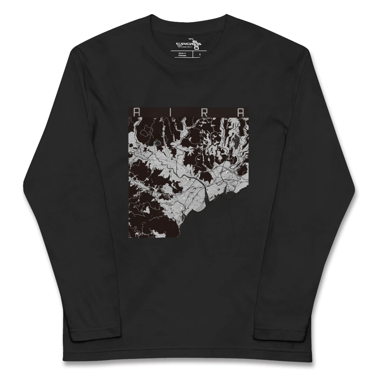 【姶良(鹿児島県)】地図柄ロングスリーブTシャツ