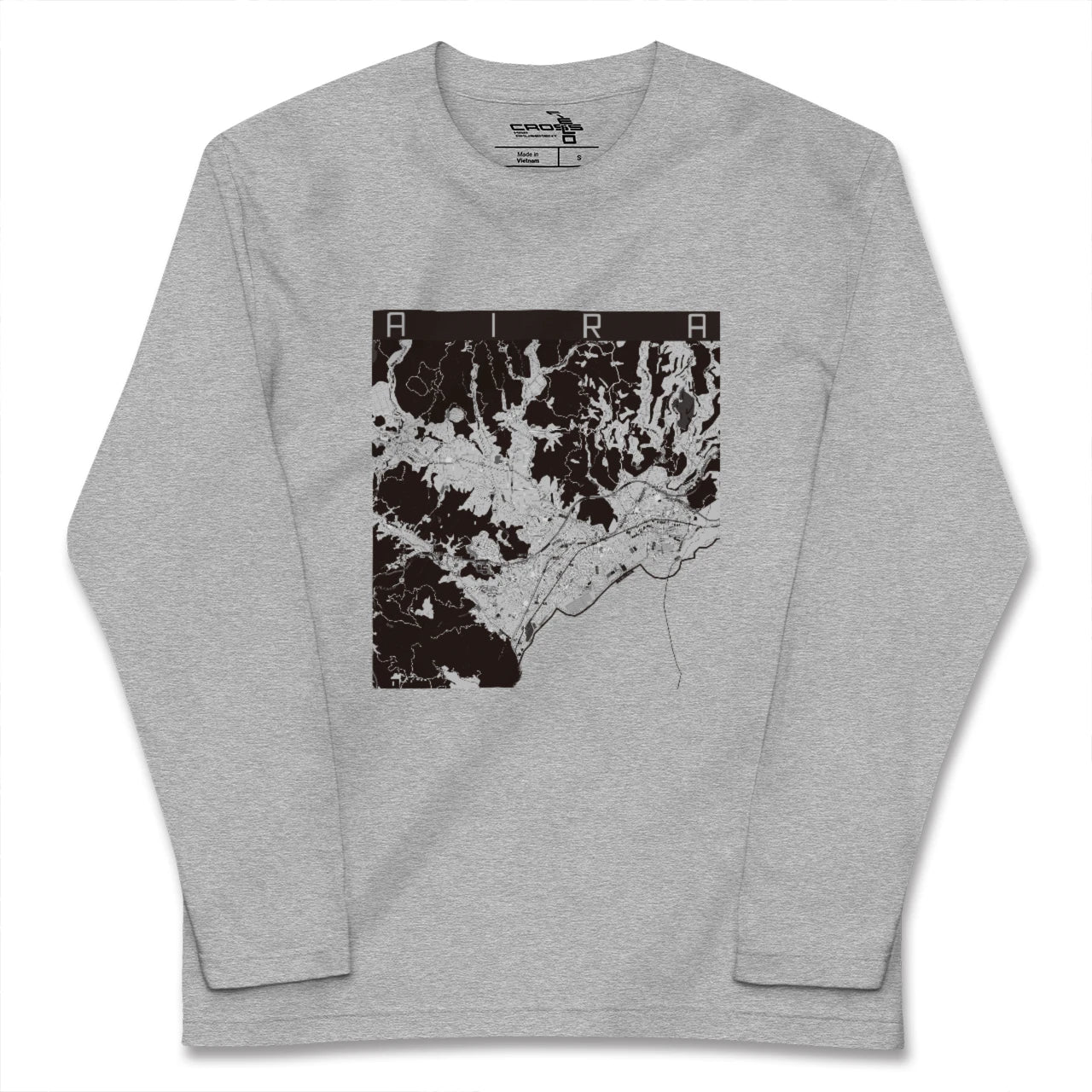 【姶良(鹿児島県)】地図柄ロングスリーブTシャツ