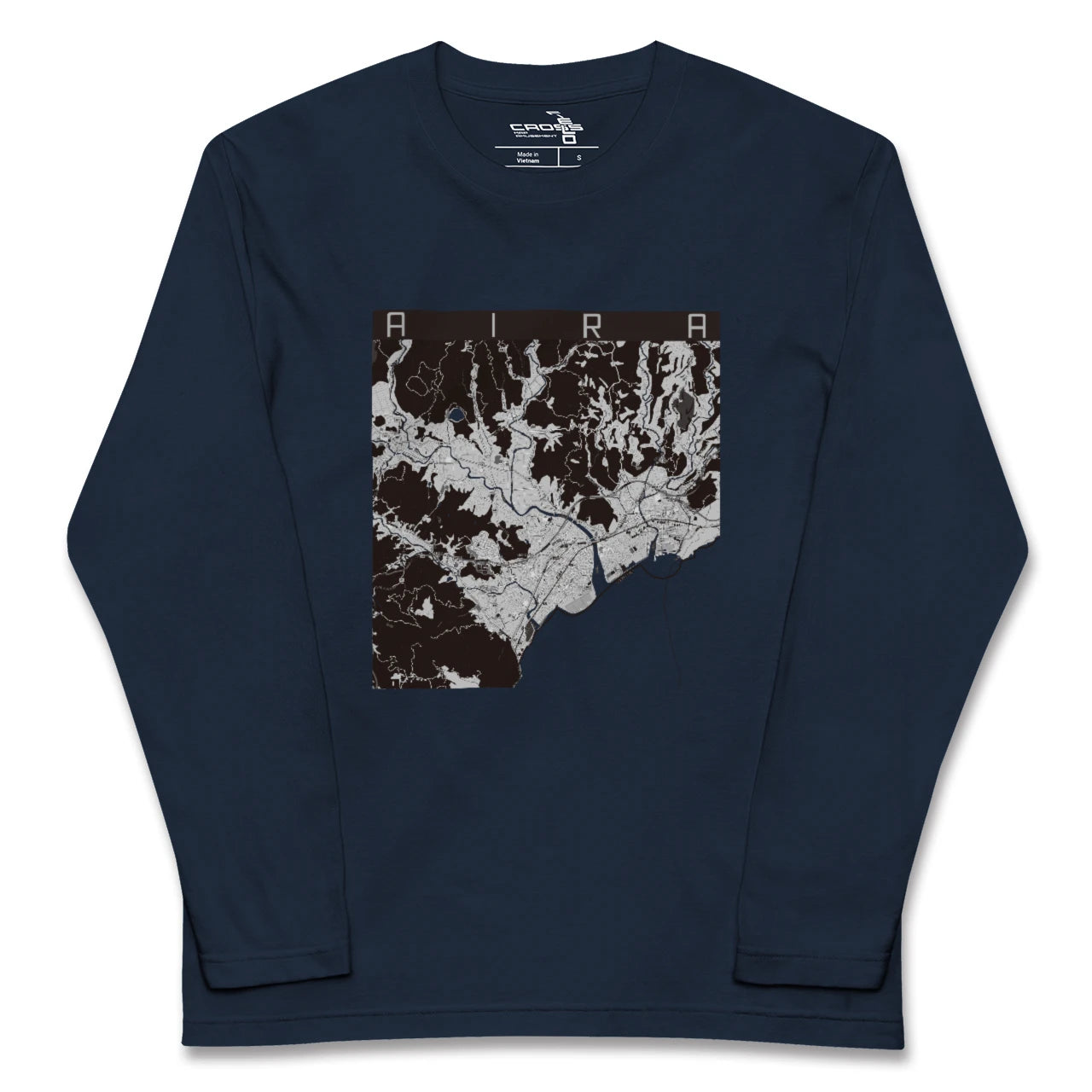 【姶良(鹿児島県)】地図柄ロングスリーブTシャツ