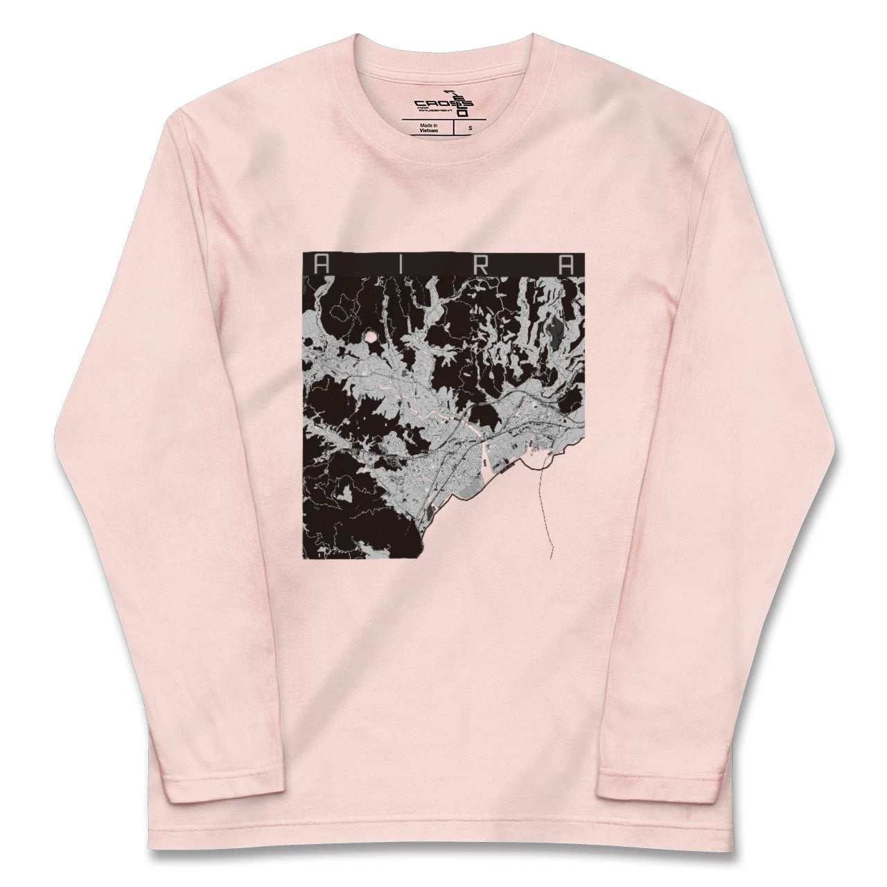 【姶良(鹿児島県)】地図柄ロングスリーブTシャツ
